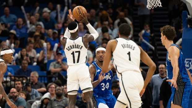 Brooklyn Nets guard Dennis Schroder 
